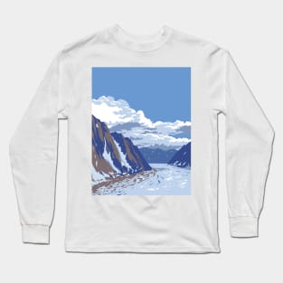 Ruth Glacier in Denali National Park in Alaska WPA Poster Art Long Sleeve T-Shirt